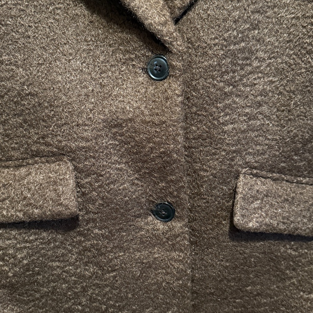 Anthropology Boucle Chocolate winter Blazer size small, medium, XL $200 - Picture 8 of 14